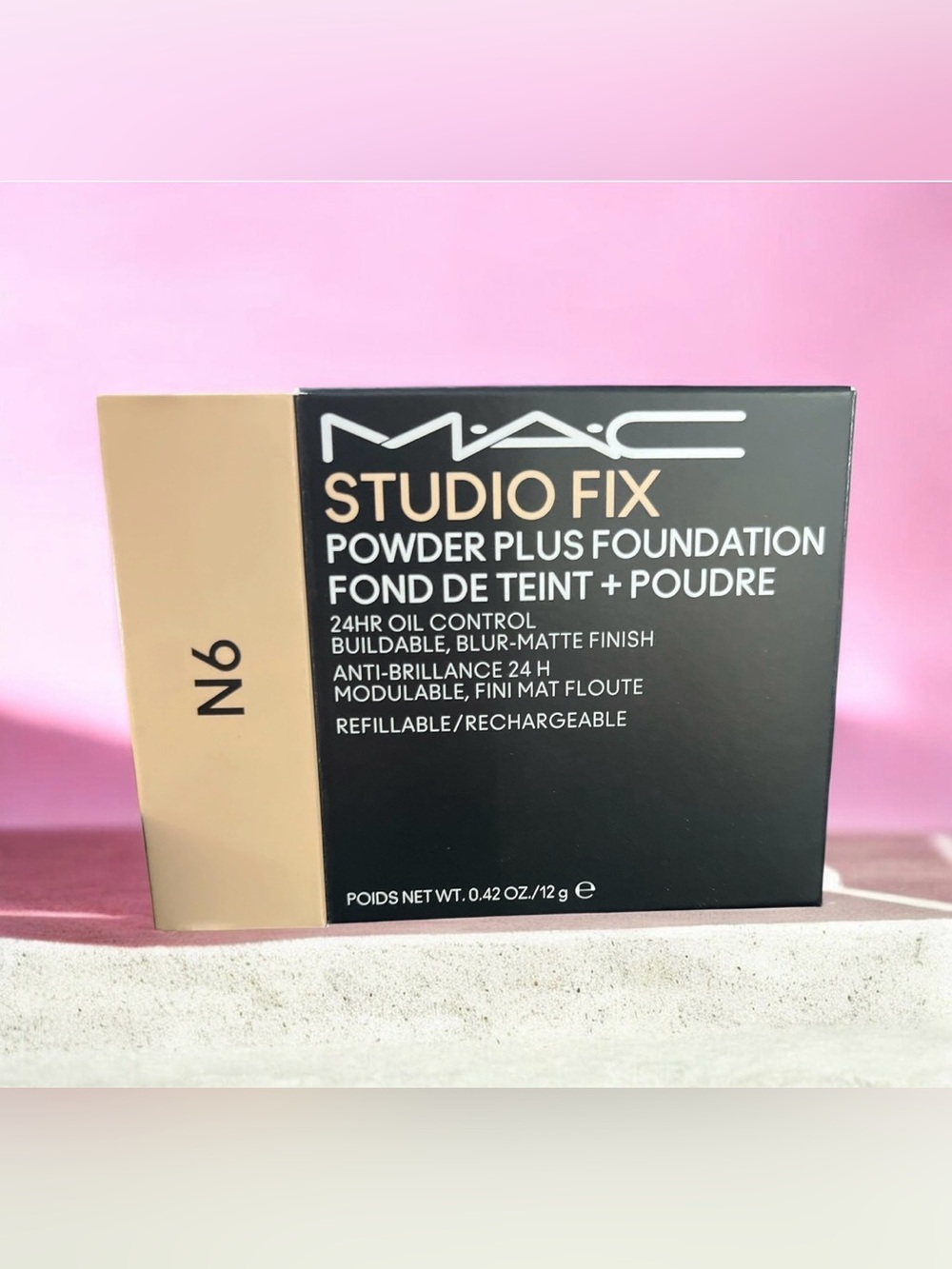 🆕 N6 - MAC Cosmetics Studio Fix Powder Foundation N6 (Neutral Beige) - Picture 2 of 6